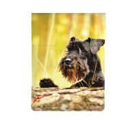 Schnauzer nano, cani neri, Custodia per laptop in pelle PU, borsa per notebook, custodia per laptop, custodia per tablet