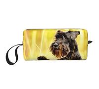 Schnauzer nano della foresta Animali domestici Cani neri, Borsa per il trucco Borsa per cosmetici Borsa da toilette da viaggio portatile Borsa per trucco Organizer