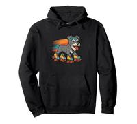 Schnauzer Pattinaggio a rotelle Retro Vintage Amante dei cani Felpa con Cappuccio