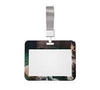 Schnauzer, porta badge con stampa a forma di cane, con cordino, clip per proteggere i documenti d'identità, per infermiere, dottori, insegnanti