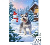 Schnauzer Puzzle 1000 Pezzi Adatto Ai Bambini Puzzle Impossibile Schnauzer Attività Per La Famiglia Giochi Educativi Puzzle Di Alta Qualità Bellissimo Regalo 1000pcs (75x50cm)