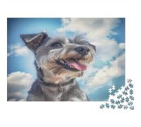 Schnauzer Puzzle Impossible 1000 Pezzi Cielo nuvoloso Decorazione Per La Casa. Giochi Rilassamento E Intelligence Per Adulti E Ragazzi Da 14 Anni 1000pcs (75x50cm)