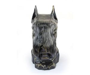 Schnauzer, Schnauzer - busto di cane, grande testa di cane per il giardino, deco