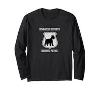 Schnauzer Security Squirrel Squad Maglia a Manica