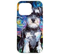 Schnauzer Starry Night Impressionist Dog Art di Aja Custodia per iPhone 16 Pro