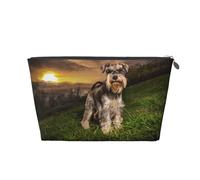 Schnauzer Sunset Cani Animali domestici Montagne Schnauzer, Borsa da toilette Borsa per trucco Borsa per cosmetici Borsa da toilette da viaggio portatile