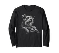 Schnauzer Violino Suonare Violinista Amante dei cani Maglia a Manica