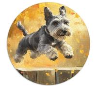 Schnauzer1000 Pezzi Puzzle Rotondo AnimaliRotonda Puzzle Adulti Bel Regalo Per Amici Di Famiglia Edugattoivo Per Adulti, Regali Difficile E Impossibile1000 pezzi (67.5x67.5cm)