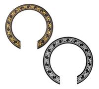Schneespitze 2 Pezzo Guitar Soundhole Flower Guitar Decal,Sound Hole Decal Sticker In Legno,Chitarra Acustica Accessorio,Parti Della Chitarra Folk Acustica