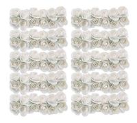 Schneespitze 288 pz Artificiali Finte Fiori per Decorazioni Rosa Boccioli di Fiori Mini Fiorellini per Decorazioni Partito Decorazione Feste Bianco 2 pacchi