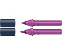 Schneider 040 cartucce Paint-It Twinmarker (Brush Tip & 1,0 mm punta tonda, inchiostro a base d'acqua, per l'applicazione su carta, >95% plastica riciclata), viola scuro 144