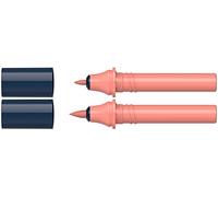 Schneider 040 cartucce Paint-It Twinmarker (Brush Tip & 1,0 mm punta tonda, inchiostro a base d'acqua, per l'applicazione su carta, >95% plastica riciclata), rosa 121