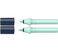 Schneider 040 cartucce Paint-It Twinmarker (Brush Tip & 1,0 mm punta tonda, inchiostro a base d'acqua, per l'applicazione su carta, >95% plastica riciclata) turchese 034