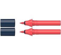 Schneider 040 cartucce Paint-It Twinmarker (Brush Tip - Pennello, inchiostro a base d'acqua, per l'applicazione su carta, 95% plastica riciclata), rosso 124