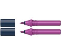 Schneider 040 cartucce Paint-It Twinmarker (Brush Tip - Pennello, inchiostro a base d'acqua, per l'applicazione su carta, 95% plastica riciclata), viola scuro 144