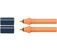 Schneider 040 cartucce Paint-It Twinmarker (Round Tip - Rotondo, inchiostro a base d'acqua, per l'applicazione su carta, 95% plastica riciclata), arancione rosso 123