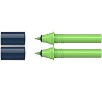 Schneider 040 cartucce Paint-It Twinmarker (Round Tip - Rotondo, inchiostro a base d'acqua, per l'applicazione su carta, 95% plastica riciclata), verde 052
