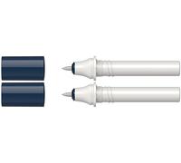Schneider 040 Paint-It Twinmarker Cartucce (Round Tip - Rotondo, inchiostro a base d'acqua, per l'applicazione su carta, 95% plastica riciclata), 2 pezzi, grigio 005