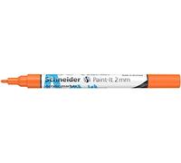 Schneider 120106 Paint-It - Matita acrilica (con punta rotonda da 2 mm, colori acrilici ad alta copertura per legno, tela, pietra, ecc.), 1 pezzo, arancione
