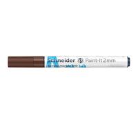 Schneider 120107 Paint-It - Matita acrilica con punta rotonda da 2 mm, colori acrilici ad alta copertura per legno, tela, pietra, ecc.), 1 pezzo, marrone