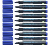 Schneider 130 Permanent Marker Pen 1 and 3 mm Cap-Off-Ink Refillable Pack of 10