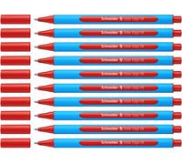 Schneider 152202 Ballpoint Pen Slider Edge with Cap XB Red Barrel Colour: Cyan-R