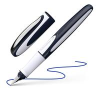 Schneider 168403, penna stilografica Ray, pennino e impugnatura per mancini Per destrordi Füllhalter M blu/grigio