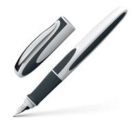 Schneider 168403, penna stilografica Ray, per mancini bianco/grigio