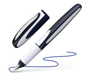 Schneider 168403, penna stilografica Ray, per mancini blu/grigio