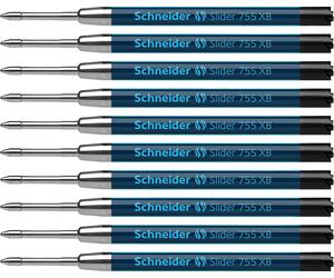 Schneider 175501 Ballpoint Pen Refill Slider 755 Permanent XB,Black,10count(Pack