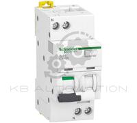 Schneider A9DF3640 Acti9 iCV40 RCBO, 1P+N, 40A, C Curve, 6000A, 30mA, tipo A-SI