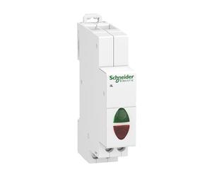 Schneider A9E18335 - Rilevatore doppio iIL, LED, 12-48 V AC/DC, colore: Verde/Rosso