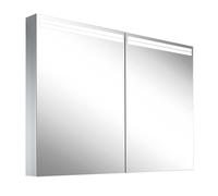 armoire de toilette lumineuse LED Schneider ARANGALINE, 2 miroirs doubles, 100x70x12cm, 02.41, 160.500.01.50, 160.500.01.50, Versione: CH standard/corpo anodizzato argento