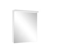 Schneider BORDO TW Armoire de toilette avec éclairage LED, 1 porte butoir réversible, prise à gauche, 49,5x72,6x17,8cm, 188.051.02.50, 188.051.02.50, Versione: Standard UE/corpo anodizzato argento