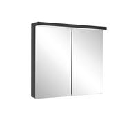 Schneider BORDO TW Armoire de toilette avec éclairage LED, 1 porte butoir réversible, prise à gauche, 59,5x72,6x17,8cm, 188.063.01.44, 188.063.01.44, Versione: CH standard/corpo nero opaco