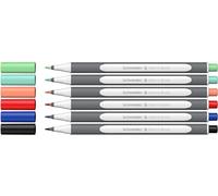 Schneider Brushpen Paint-It 070 - Set di 6 pennarelli con punta flessibile e colori vivaci per calligrafia, lettering manuale e altro, 6 pezzi assortiti