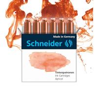 Schneider Cartucce d'Inchiostro per Penna Stilografica Colori Pastello Confezione da 6, Arancione (Apricot), Formato Standard