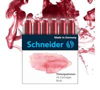 Schneider Cartucce d'Inchiostro per Penna Stilografica Colori Pastello Confezione da 6, Rosa (Blush), Formato Standard