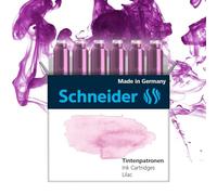 Schneider Cartucce d'Inchiostro per Penna Stilografica Colori Pastello Confezione da 6, Viola (Lilac), Formato Standard