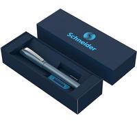 Schneider Ceod Shiny - Penna roller in confezione regalo, con cartucce di inchiostro standard, per destrimani e mancini, colore: Blu
