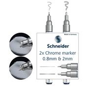 Schneider Chrome Metallic Marker Paint-It 060/061 Pens - Wallet, 2 pieces Set of