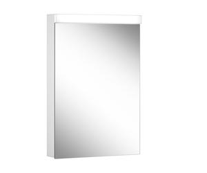 Schneider DAILY Line Ultimate Armoire de toilette avec éclairage LED, 1 porte Butée réversible, Prise à droite, 50x74,8x13cm, 02.02, 178.052.02.02, 178.052.02.02, Versione: Standard UE/corpus bianco