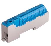 Schneider DDD1488N Morsetto a N, 2X4MM2, 12 x 2,5 MM2, Blu, 1 Stück Nullleiterklemme
