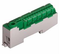 Schneider DDD1488PE - Morsetto per scala di protezione, a innesto, PE14-S, in polietilene, 2 x 4 mm, 12 x 2,5 mm, colore: Verde/Giallo