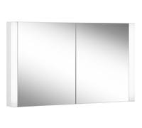 Schneider EASY Line Superior LED armadio a specchio illuminato, 2 porte a doppio specchio, 100x70x14cm, 175.100., Versione: Standard UE/corpo bianco/4000K