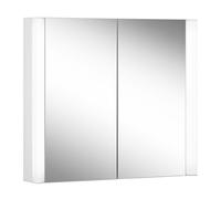 Schneider EASY LED Armoire de toilette avec éclairage LED, 2 portes à double miroir, 70x70x14cm, 175.070.01.02, 175.070.01.02, Versione: CH standard/corpo bianco/4000K
