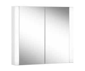 Schneider EASY LED Armoire de toilette avec éclairage LED, 2 portes à double miroir, 80x70x14cm, 175.080.02.02, 175.080.02.02, Versione: Standard UE/corpo bianco/4000K