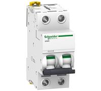 Schneider Electric a9 °F74206 iC60 N DC, acti9, 2P, 6 A, curvatura C, 50/60 HZ, Bianco