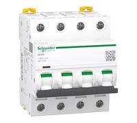 Schneider Electric a9 °F74450 iC60 N DC, acti9, curvatura C, 4P, 85 mm altezza X 72 mm larghezza X 78.5 mm profondità, 50 A corrente, 50/60 HZ, Bianco
