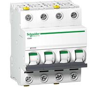 Schneider A9F04425 Interruttore di Circuito iC60N, 4P, 25A, C, Nero